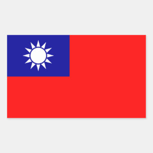 Taiwanese vlag rechthoekige sticker