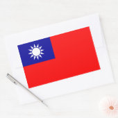 Taiwanese vlag rechthoekige sticker (Envelop)