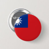 Taiwanese vlag ronde button 5,7 cm (Voorkant /achterkant)