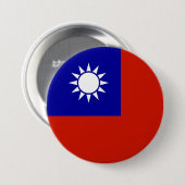 Taiwanese vlag ronde button 7,6 cm (Voorkant /achterkant)