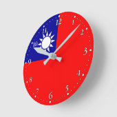 Taiwanese vlag ronde klok (Hoek)