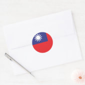 Taiwanese vlag ronde sticker (Envelop)