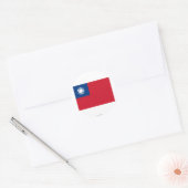 Taiwanese vlag ronde sticker (Envelop)