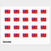 Taiwanese vlag ronde sticker (Vel)
