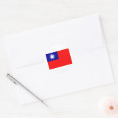Taiwanese vlag ronde sticker (Envelop)