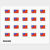 Taiwanese vlag ronde sticker (Vel)