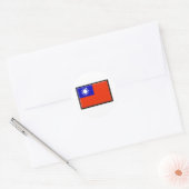 Taiwanese vlag ronde sticker (Envelop)