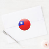 Taiwanese vlag ronde sticker (Envelop)