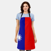 Taiwanese vlag schort (Gedragen)