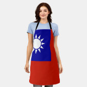Taiwanese vlag schort (Gedragen)