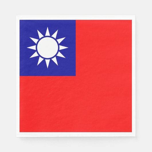 Taiwanese vlag servet (Voorkant)