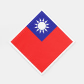 Taiwanese vlag servet (Hoek)