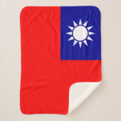 Taiwanese vlag sherpa deken (Voorkant)