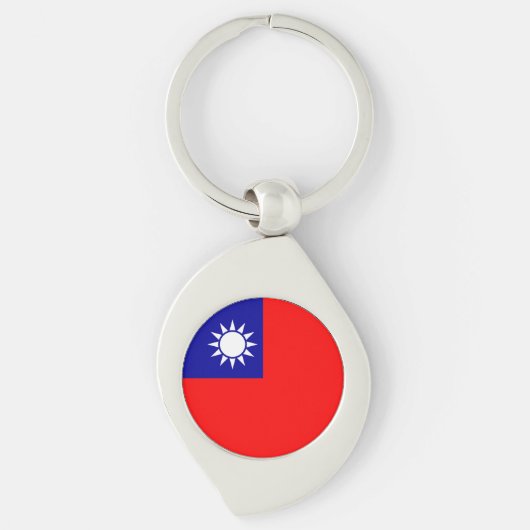 Taiwanese vlag sleutelhanger (Voorkant)