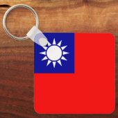 Taiwanese vlag sleutelhanger (Voorkant)