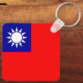 Taiwanese vlag sleutelhanger (Achterkant)
