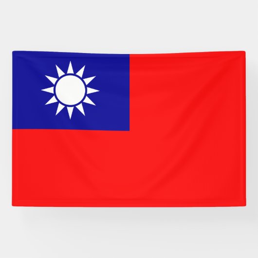 Taiwanese vlag spandoek (Horizontaal)
