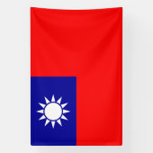 Taiwanese vlag spandoek (Verticaal)