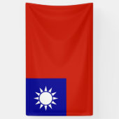 Taiwanese vlag spandoek (Verticaal)