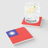 Taiwanese vlag stenen onderzetter (Zijkant)