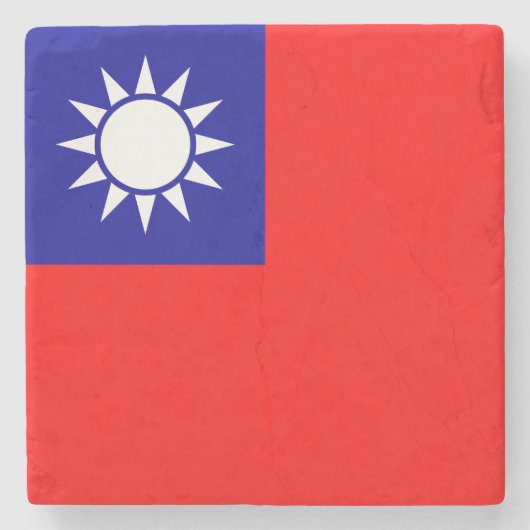 Taiwanese vlag stenen onderzetter (Voorkant)