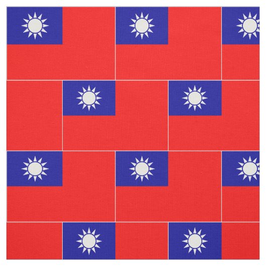 Taiwanese vlag stof (Swatch)