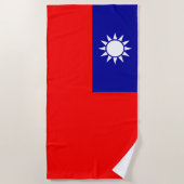 Taiwanese vlag strandlaken (Voorkant)