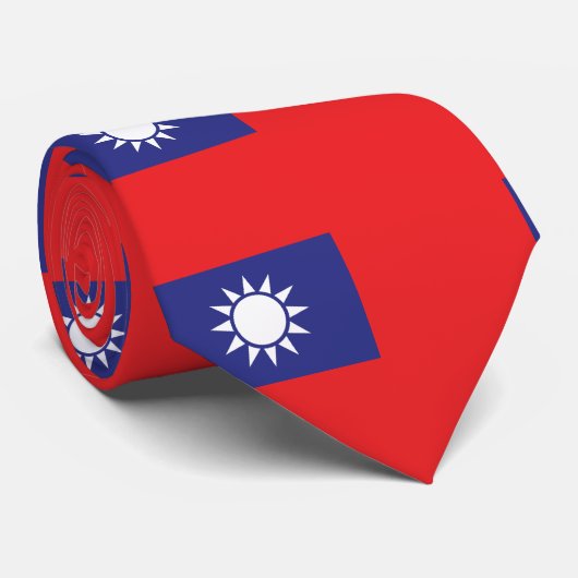 Taiwanese vlag stropdas (Opgerold)