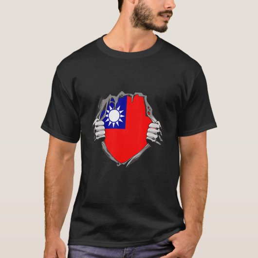 Taiwanese vlag t-shirt (Voorkant)