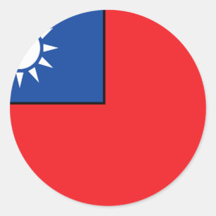 Taiwanese vlag T-shirts en cadeaus Ronde Sticker