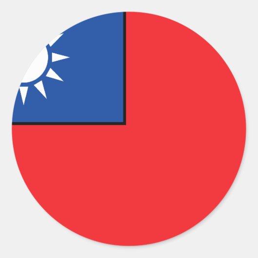 Taiwanese vlag T-shirts en geschenken Ronde Sticker (Voorkant)