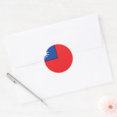 Taiwanese vlag T-shirts en geschenken Ronde Sticker (Envelop)