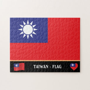 Taiwanese vlag & Taiwanees land / Taiwan Legpuzzel