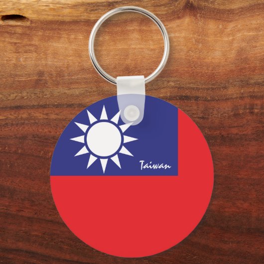 Taiwanese vlag & Taiwanese vakantie, patriotten / Sleutelhanger (Voorkant)