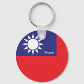 Taiwanese vlag & Taiwanese vakantie, patriotten / Sleutelhanger (Achterkant)