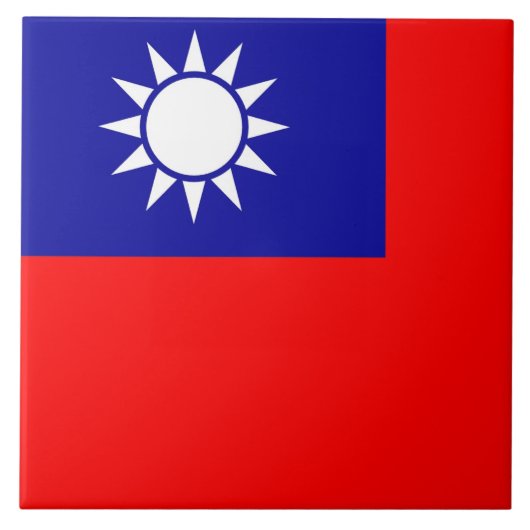 Taiwanese vlag tegeltje (Voorkant)