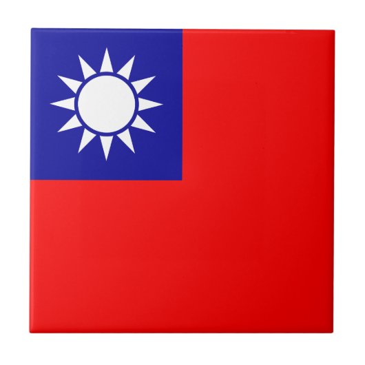 Taiwanese vlag tegeltje (Voorkant)