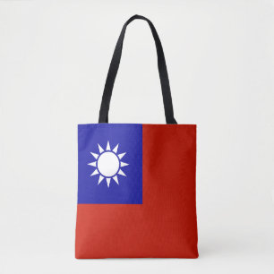 Taiwanese vlag tote bag