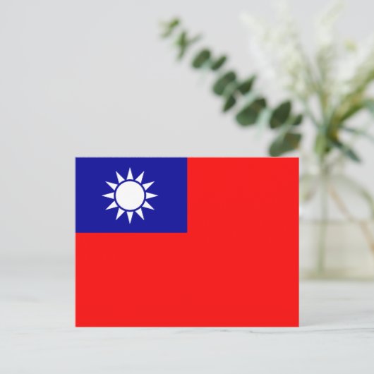 Taiwanese vlag, Vlag van Taiwan Briefkaart (Staand voorkant)