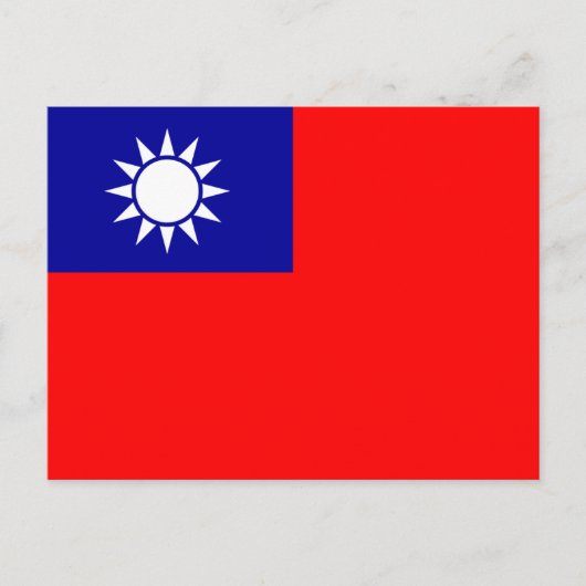 Taiwanese vlag, Vlag van Taiwan Briefkaart (Voorkant)