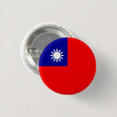 Taiwanese vlag, Vlag van Taiwan Ronde Button 3,2 Cm (Voorkant /achterkant)