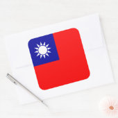Taiwanese vlag, Vlag van Taiwan Vierkante Sticker (Envelop)