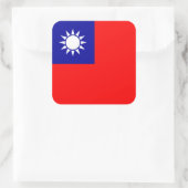 Taiwanese vlag, Vlag van Taiwan Vierkante Sticker (Tas)
