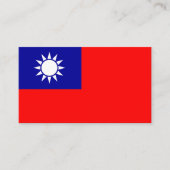 Taiwanese vlag, Vlag van Taiwan Visitekaartje (Voorkant)