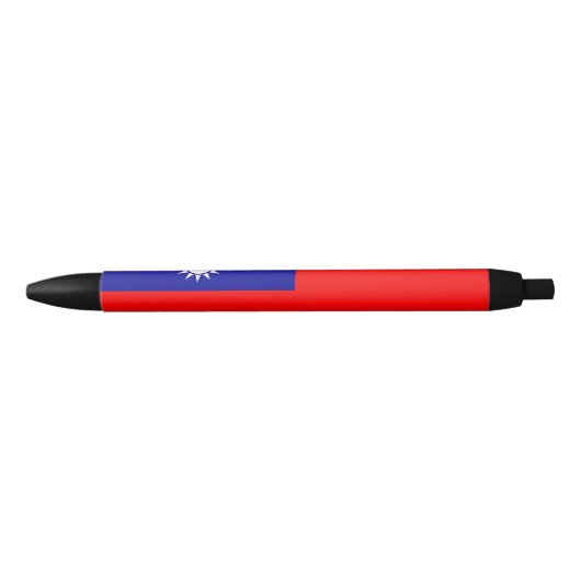 Taiwanese vlag zwarte inkt pen (Voorkant)