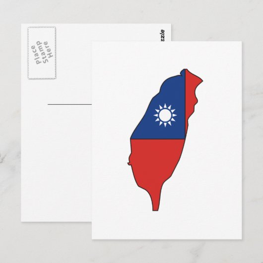 Taiwanese vlaggenkaart briefkaart (Voorkant / Achterkant)
