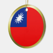 Taiwanese vlagornament keramisch ornament (Links)