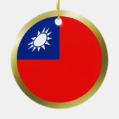 Taiwanese vlagornament keramisch ornament (Achterkant)