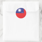 Taiwanese vlagpatriotten, vakantie/sport ronde sticker (Tas)