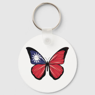 Taiwanese vlindervlag sleutelhanger